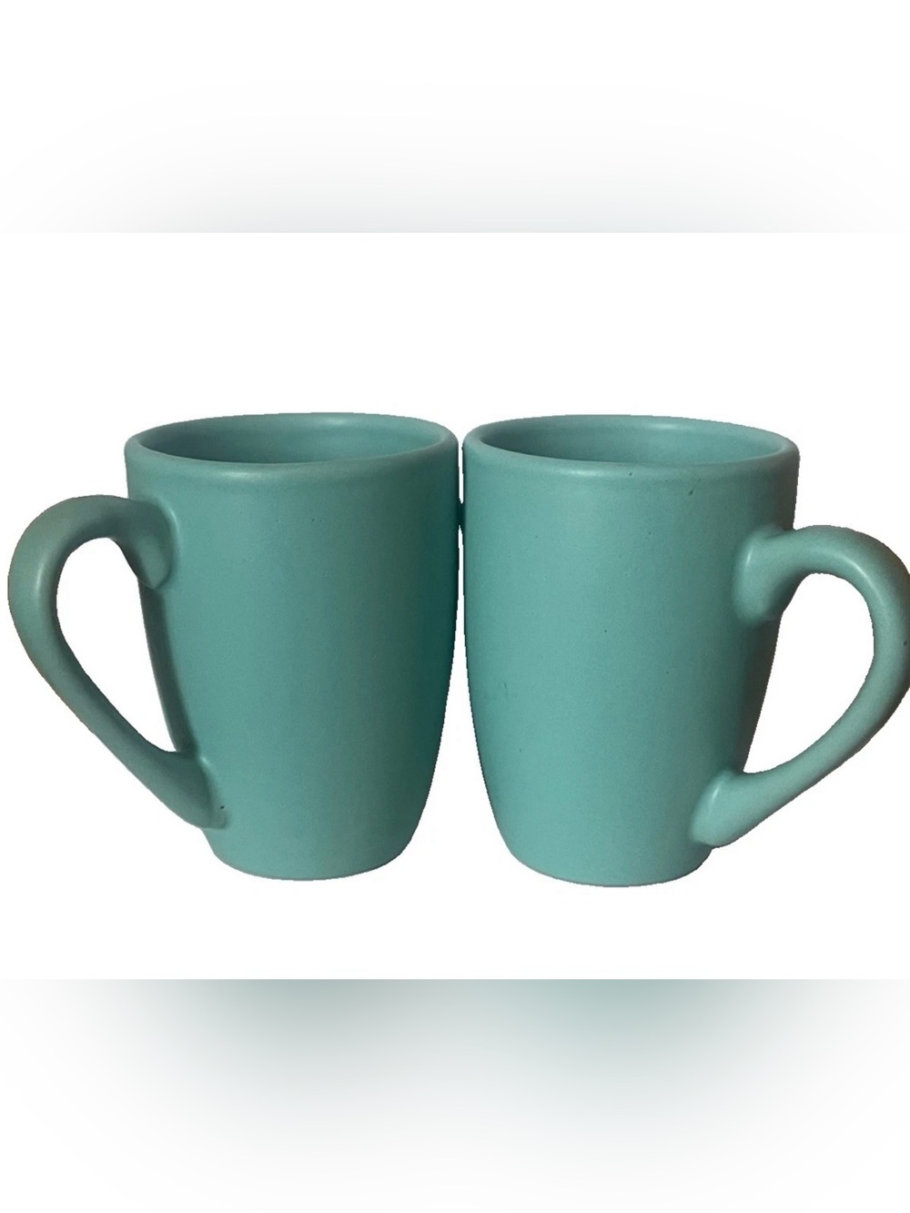 RARE Royal Norfolk Aqua Turquoise Ceramic 
Coffee Mugs - Set of 2